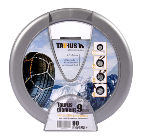 Taurus Diament 9 gr. 80 - łańcuchy śniegowe do aut osobowych | 9 mm