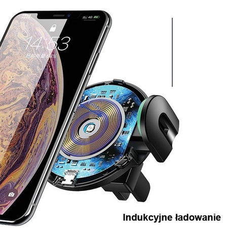 Uchwyt indukcyjny USAMS Automatic Infrared Wireless Charging 10W na podczerwień (czarny/black)