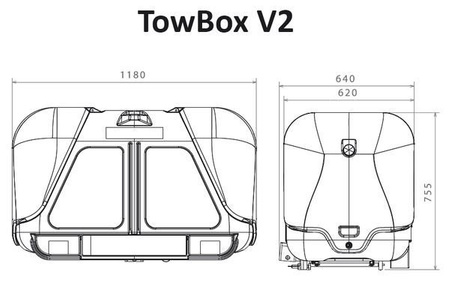 Towbox V2 Black Edition - box bagażowy na hak