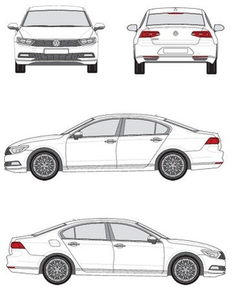 Bagażnik dachowy Cruz Oplus ST130 921-315 + kit 935-732 Volkswagen Passat B8 sedan 2014-