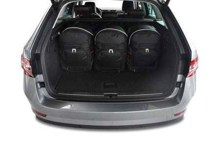 SKODA SUPERB KOMBI 2015-2023 TORBY DO BAGAŻNIKA 5 SZT